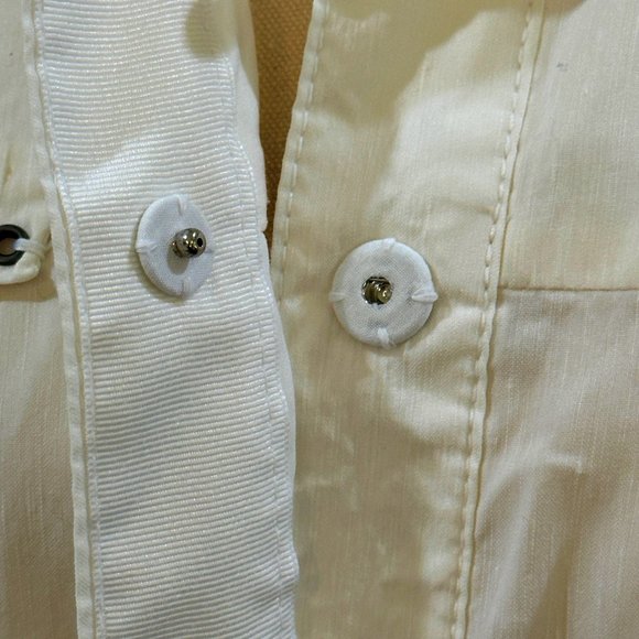 Coldwater Creek Lightweight Jacket Size 14 White Blazer Snap Front Shacket EUC - Picture 2 of 10